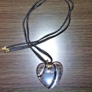 Baccarat Blue heart crystal pendant
